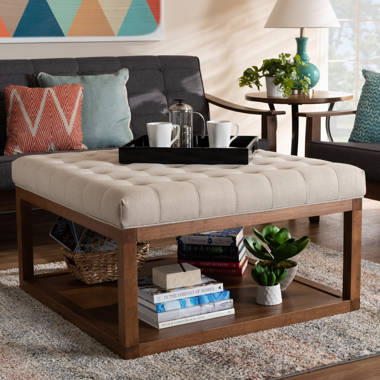 Large square deals cocktail ottoman